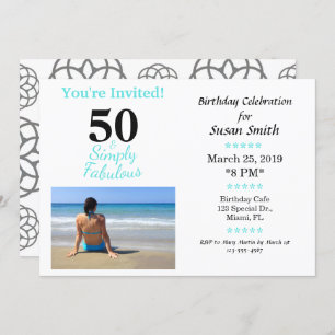 50 et invitation simplement fabuleuse