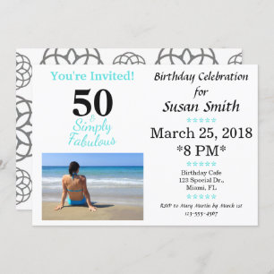 50 et invitation simplement fabuleuse