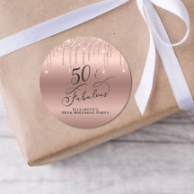 50 fabelhafte Geburtstags-Rose Gold Glitzer kunden