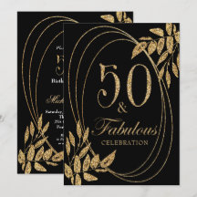 50 & fabelhafte Geburtstagsfeier Gold Glitzer