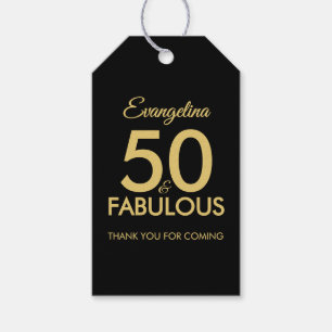 50 Fabelhafte moderne schwarze Gold Danke Geschenkanhänger