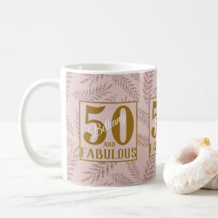 50 & fabelhafte Party Imitate Rose Gold Glitzer Co Kaffeetasse