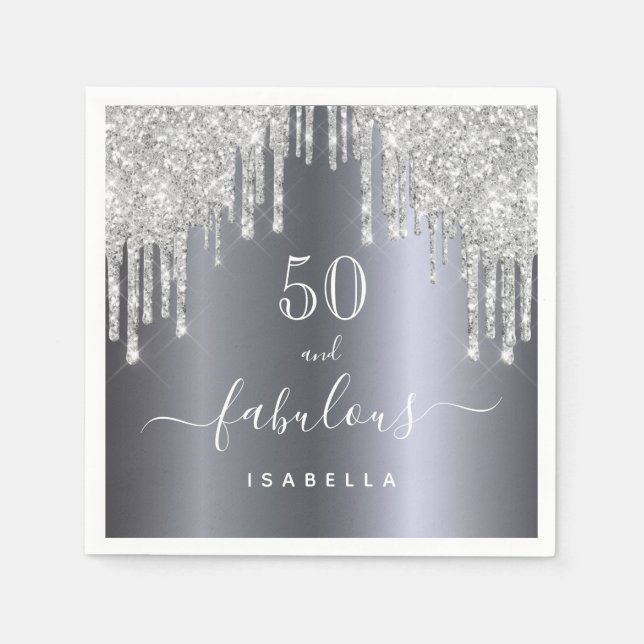 50 fabelhafter Glitzer Serviette (Vorderseite)