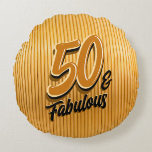 50 & fabelhaftes Gold Rundkissen Rundes Kissen