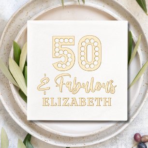 50 & Fabuleux 50e anniversaire Nom personnalisé