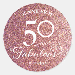 50 Fabuleux Sticker rond classique d'anniversaire
