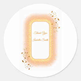 50& Fabuleux stickers ronds d'anniversaire doré