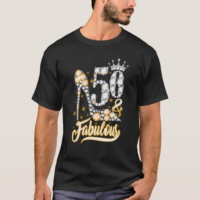 50 & fabulous 50 Years Old 50 th Birthday Diamond  T-Shirt (Vorderseite)