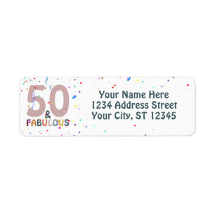 50 & Fabulous Birthday Fun Pink Trendy Typografie