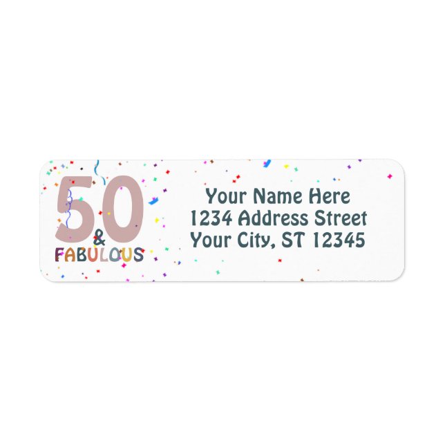 50 & Fabulous Birthday Fun Pink Trendy Typografie (Vorne)