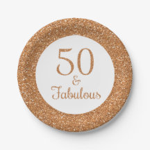 50 & Fabulous Birthday Funkelnd Gold Glitzer