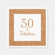 50 & Fabulous Birthday Funkelnd Gold Glitzer