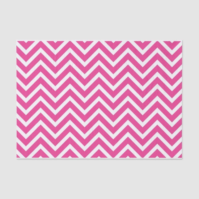 50 & Fabulous Birthday Pink Zickzack Muster Seidenpapier (Vorderseite)