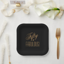 50 & FABULOUS! Black & Aztec Gold 50. Geburtstag
