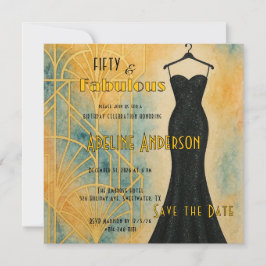 50 Fabulous Black Gold Art Deco Save The Date Card