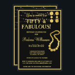 50 & Fabulous Black Gold Geburtstagsparty Einladung<br><div class="desc">Elegante und charmante 50 und fabelhafte Geburtstagsfeier Einladung. Es verfügt über einige lustige Glam Schmuck als die zusätzliche Touch und es gibt viel zu personalisieren, um für Ihre eigene Veranstaltung geeignet zu machen. Alle Design-Fragen, senden Sie einfach eine E-Mail an charmdesignstudio@rcn.com und wir freuen uns, Ihnen zu helfen. Es gibt...</div>