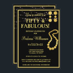 50 & Fabulous Black Gold Geburtstagsparty Einladung<br><div class="desc">Elegante und charmante 50 und fabelhafte Geburtstagsfeier Einladung. Es verfügt über einige lustige Glam Schmuck als die zusätzliche Touch und es gibt viel zu personalisieren, um für Ihre eigene Veranstaltung geeignet zu machen. Alle Design-Fragen, senden Sie einfach eine E-Mail an charmdesignstudio@rcn.com und wir freuen uns, Ihnen zu helfen. Es gibt...</div>