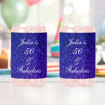 50 Fabulous Blue Glitzer Geburtstagsgeschenk Gefal