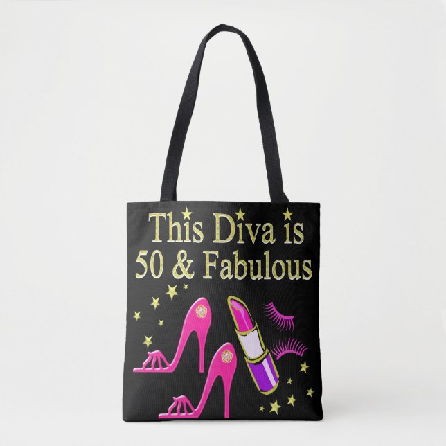 50 & FABULOUS DAZZLING DIVA DESIGN TASCHE (Vorderseite)