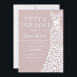 50 & Fabulous! Dusty Pink & White 50. Geburtstag Einladung<br><div class="desc">50 & Fabulous! Dusty Pink & White 50. Geburtstag Einladung Siehe Matching Kollektion in Niche und Nest Store</div>