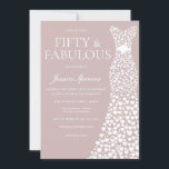 50 & Fabulous! Dusty Pink & White 50. Geburtstag Einladung<br><div class="desc">50 & Fabulous! Dusty Pink & White 50. Geburtstag Einladung Siehe Matching Kollektion in Niche und Nest Store</div>