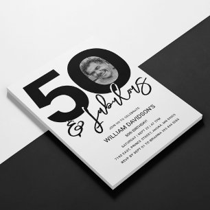 50 & Fabulous Foto-Einladung zum 50. Geburtstag Einladung