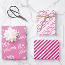 50 & Fabulous - Fun Hot Pink 50. Geburtstag