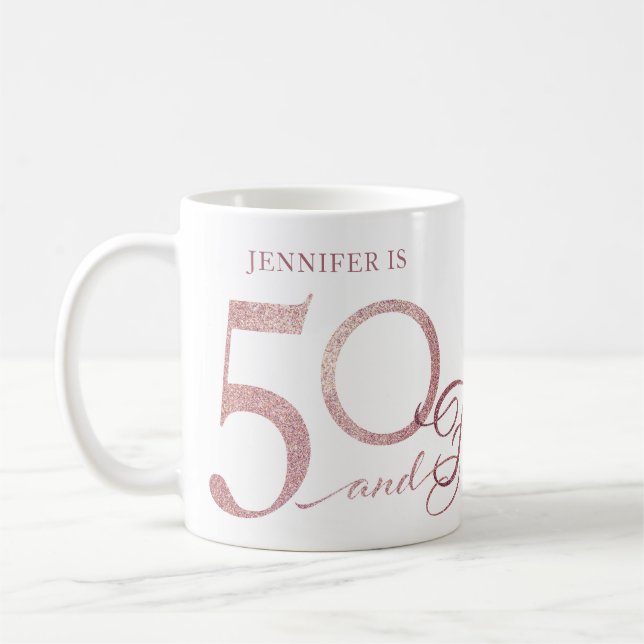50 Fabulous Geburtstag Kaffeetasse (Links)