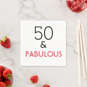 50 & Fabulous Geburtstag Serviette