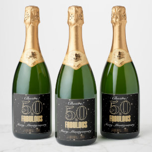 50 & Fabulous Gold Black Typografie 50. Geburtstag