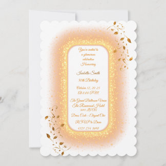50&fabulous Golden Birthday Einladung