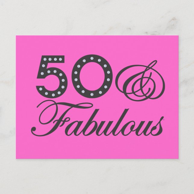 50 & Fabulous Postcard Postkarte (Vorderseite)