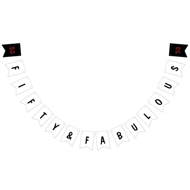 50 & Fabulous Wimpelkette (Alle)
