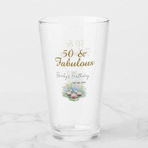 50 & fantastische goldene Wasserlotus-Lilie Wasser Glas
