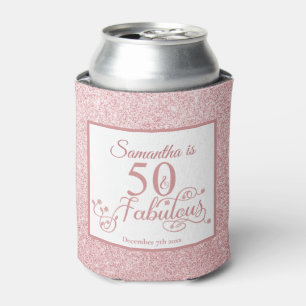 50 Fantastischer Glitzer Rose Elegant 50. Geburtst Dosenkühler