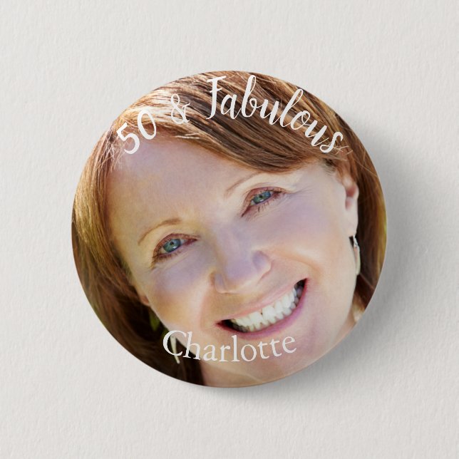 50 & Fantastisches Foto Button (Vorderseite)