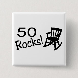 50 Felsen (Rocker) Button