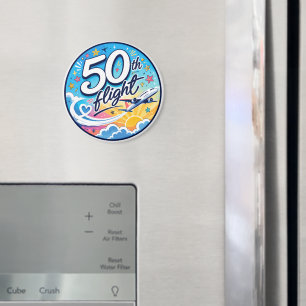50. Flug Flugzeug farbenfrohes Souvenir Magnet