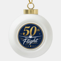 50. Flug goldenes Flugzeug Reiseandenken