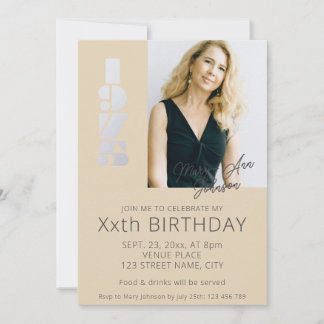 50. Foto geboren 1975 in Beige Einladung