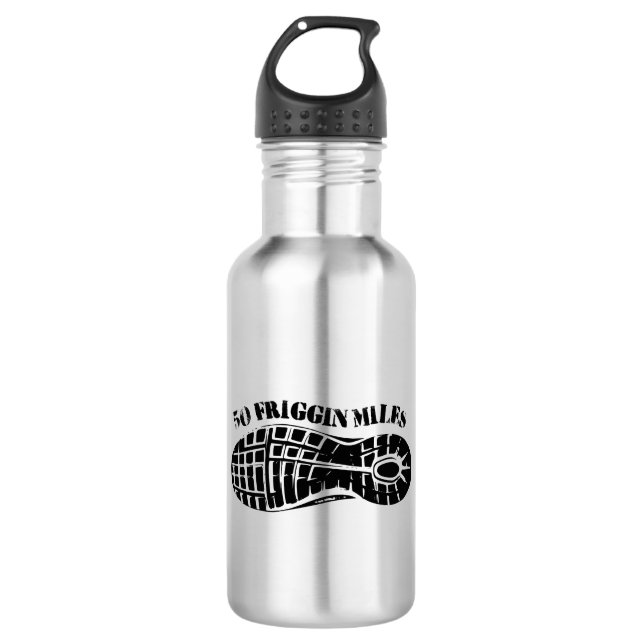 50 Friggin Miles Ultra Running Tread Edelstahlflasche (Vorderseite)