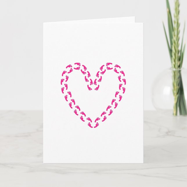 50 Fuß Liebe rosa Karte (Vorderseite)