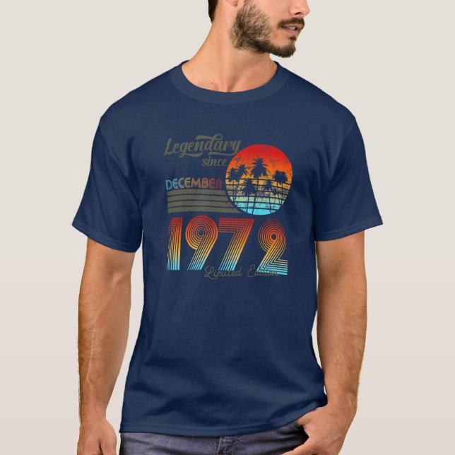 50. Geburtsdatum Legendär Seit Dezember 1972 T-Shirt (Vorderseite)