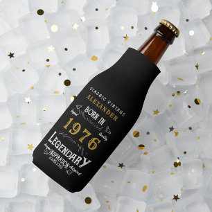 50. Geburtstag 1976 Name Legende Chic Schwarz Gold Flaschenkühler