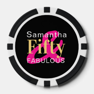 50. Geburtstag 50 Fabelhaft Personalisiertes Hot P Pokerchips