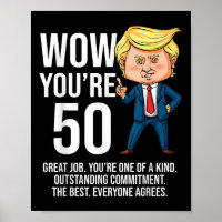 50. Geburtstag 50 Jahre alter Funny Trump Republik