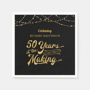 50. Geburtstag 50 JAHRE IN DER MAKING String Light Serviette