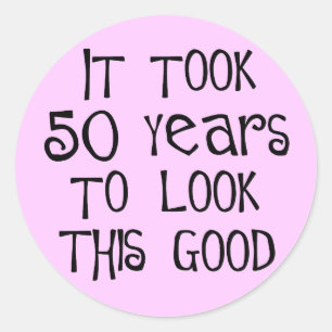 50. Geburtstag, 50 Jahre, zum dieses zu schauen Runder Aufkleber