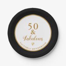 50. Geburtstag 50 und fabelhaftes Schwarz-weißes G
