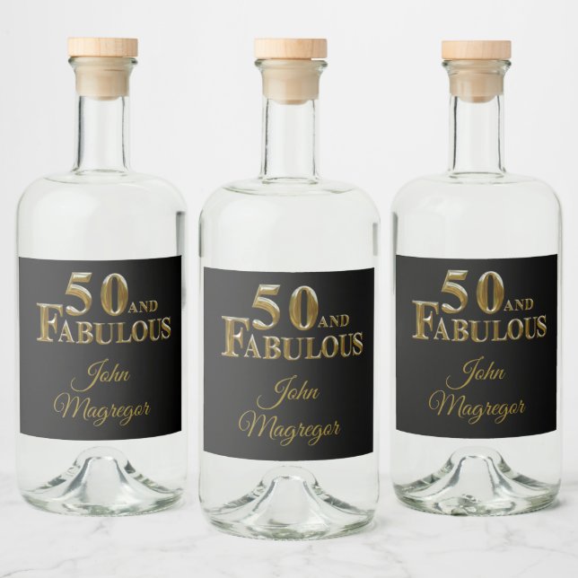 50. Geburtstag Alkoholflaschenetikett (Flaschen)